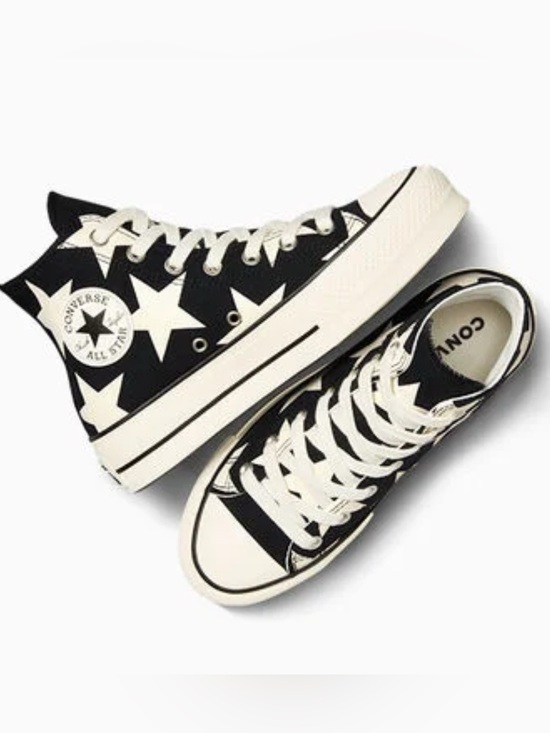 Converse Shoes - CONVERSE All Star Lift Large Stars lace up shoes sneakers women’s 7 new